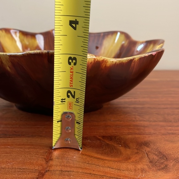 Vintage Blue Mountain pottery harvest gold bowl drip glaze catch all - Picture 7 of 7